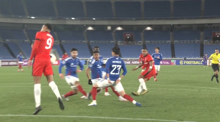 半場數據:海港射門8-6領先&射正4-5 控球率傳球成功率均高于橫濱