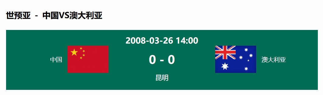  沒輸過！國足在主場世預賽和澳大利亞僅交手一次，0-0互交白卷