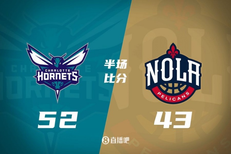  半場戰報-黃蜂52-43領先鵜鶘 邁爾斯-布里奇斯12+5 奧利尼克12分